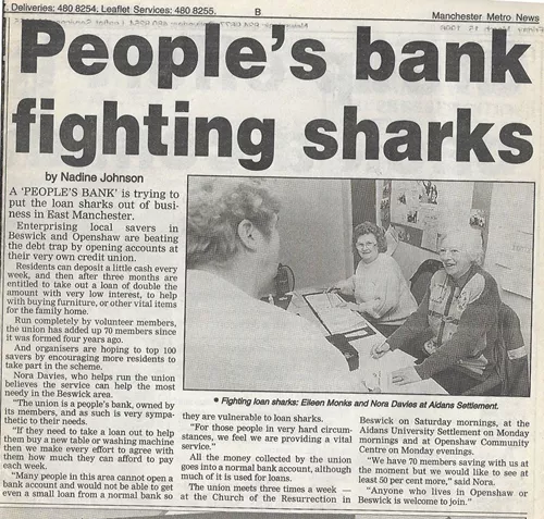BOCU Loan Shark Article With Nora And Joyce In Beswick